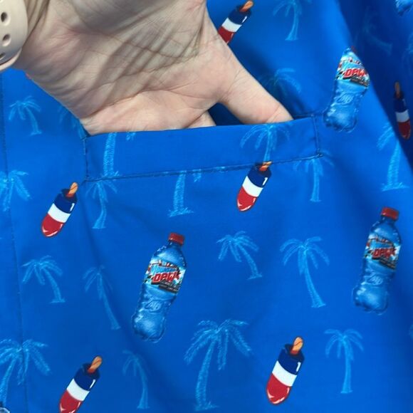 RARE Cap ‘N Creative Mountain Dew Collab Bottle and Popsicle Button Down Shirt - Picture 2 of 7